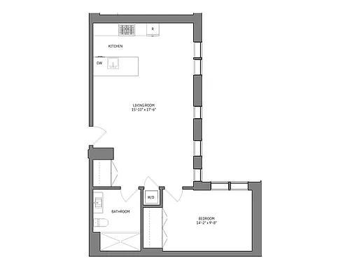 Floor plan 1 Bed 1 Bath Weil