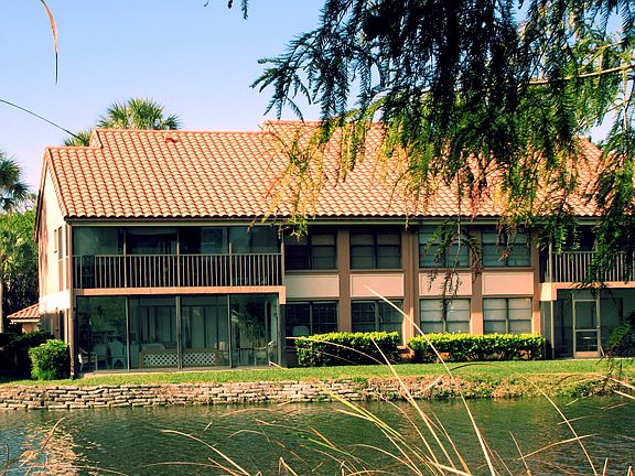 View of the unit 12 from the opposite side of the lake.