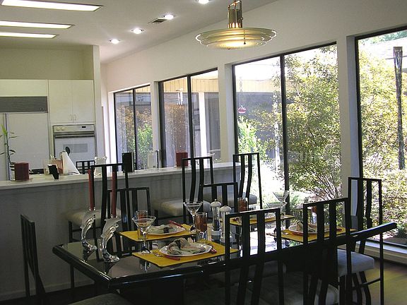 View of atrium from dining room
