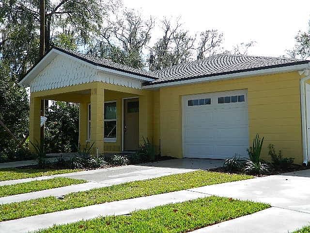 Front porch with 300 sq. foot garage