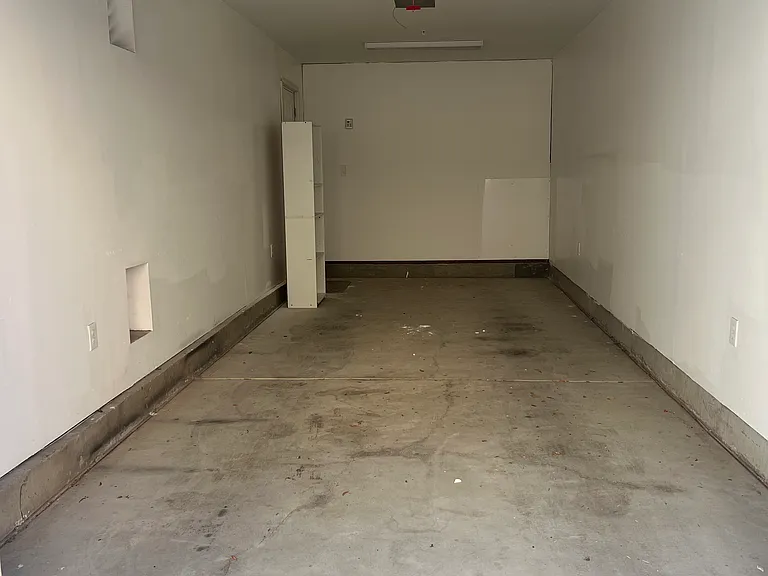 Inside parking garage