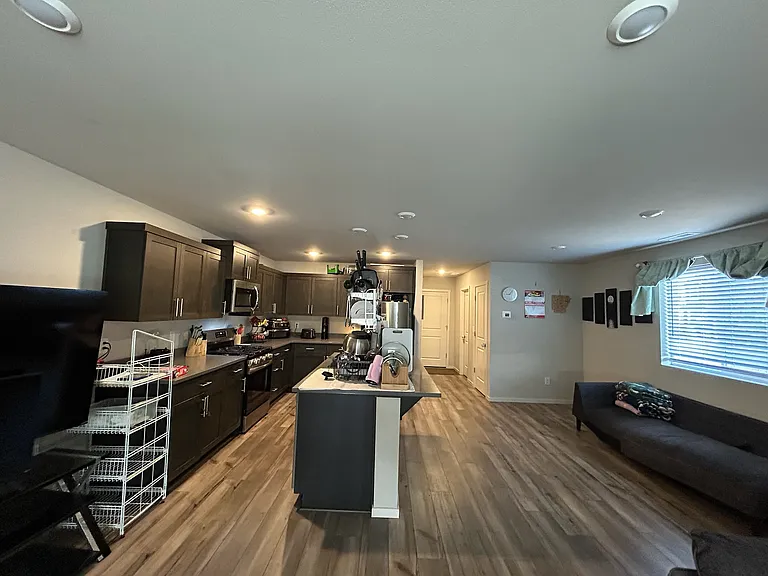 Kitchen and living room