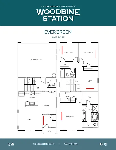 Floor plan 2056 Woodbine Wy