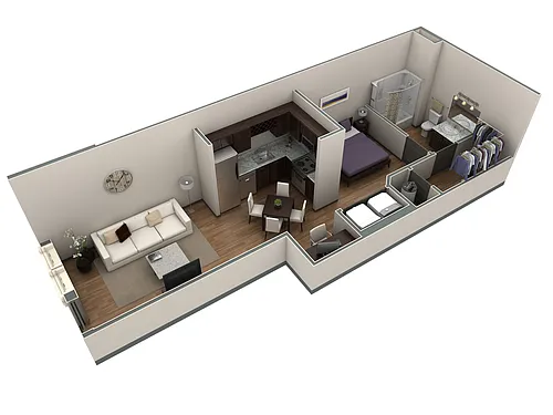 Floor plan Studio Grand Courtyard