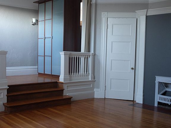 Living room with decorative fireplace