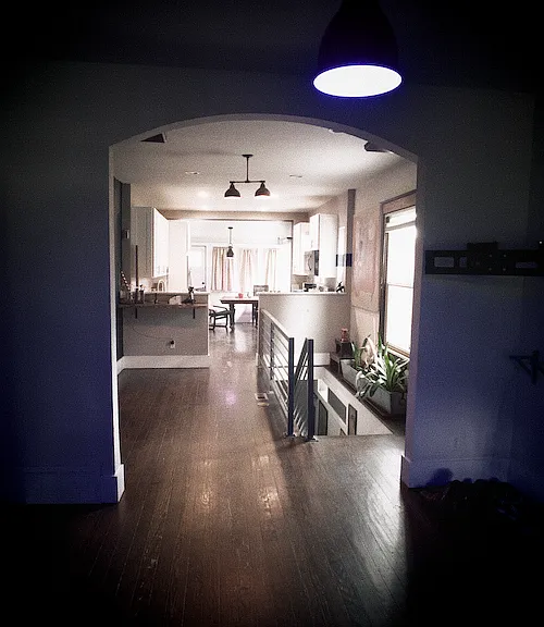 view from front door to back door