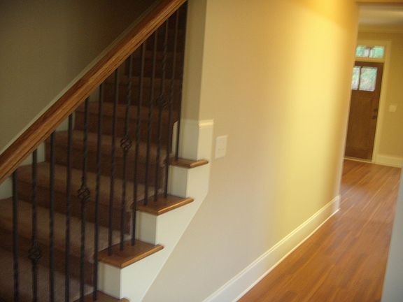 Stairs up looking toward Front Door
