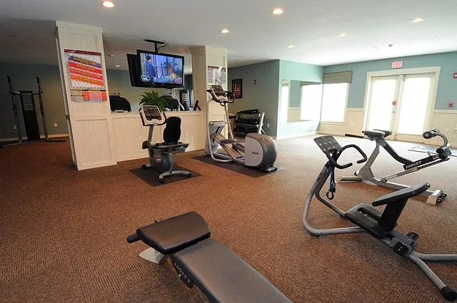 Cardio Equipment and Stretching Area at Skyline Commons