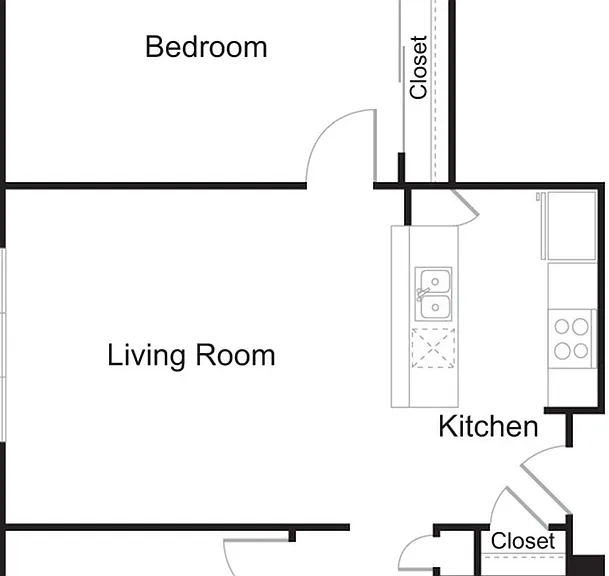 Elegant floor plan featuring 2 bedrooms, spacious living room, modern kitchen, and 2 baths. Includes ample closet space and convenient washer/dryer area. Elegant floor plan featuring 2 bedrooms, spacious living room, modern kitchen, and 2 baths. Includes 