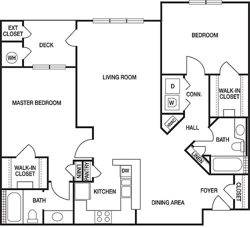 Floor plan 2x2D Renovated