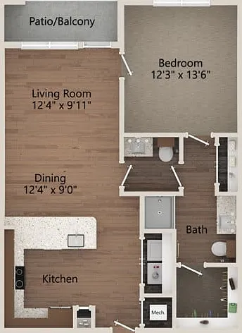Floor plans are artist's rendering. All dimensions are approximate. Actual product and specifications may vary in dimension or detail. Not all features are available in every apartment. Prices and availability are subject to change. Floor plans are artist