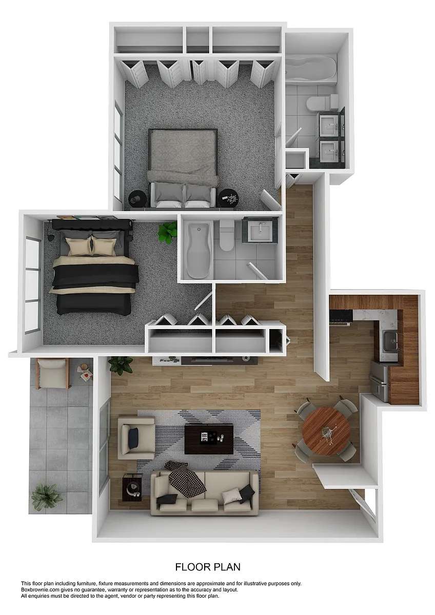 Floor plan 2BR/2BA Classic
