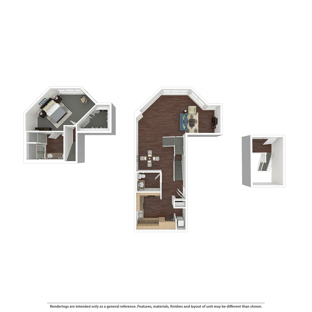 Floor plan Marina View One Bedroom Penthouse