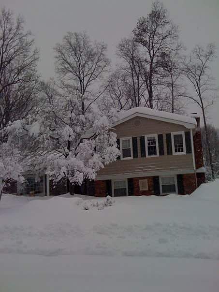 Home in snow