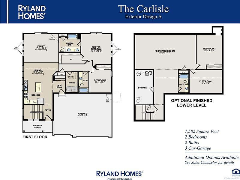 New Carlisle Floorplan with 2 Spacious Bedrooms on the Main Level