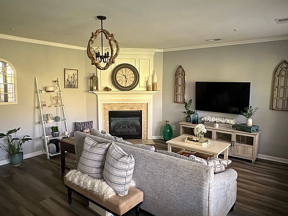 Living room with gas fireplace