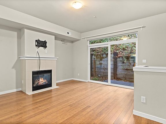 Main level - living area w/ access to the deck