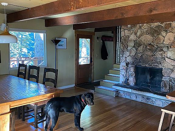 Wood burning fireplace