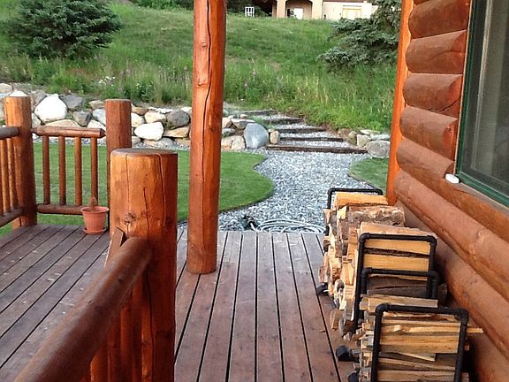 Deck by front door