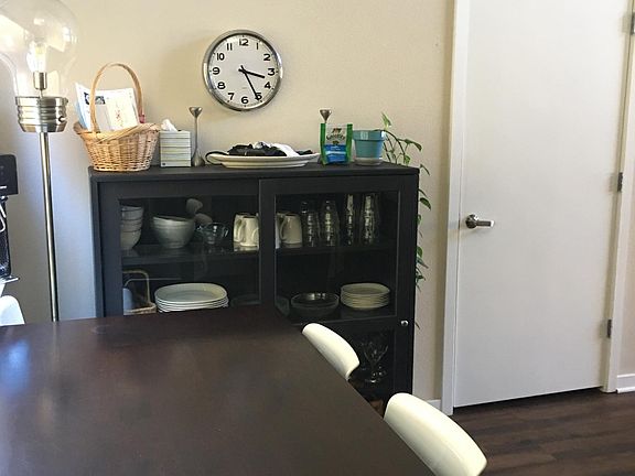 Nice pantry behind door!