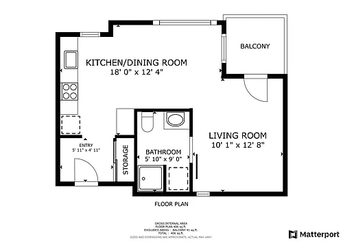 Floor plan Studio