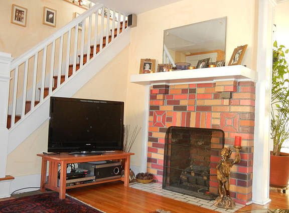 fire place in living room