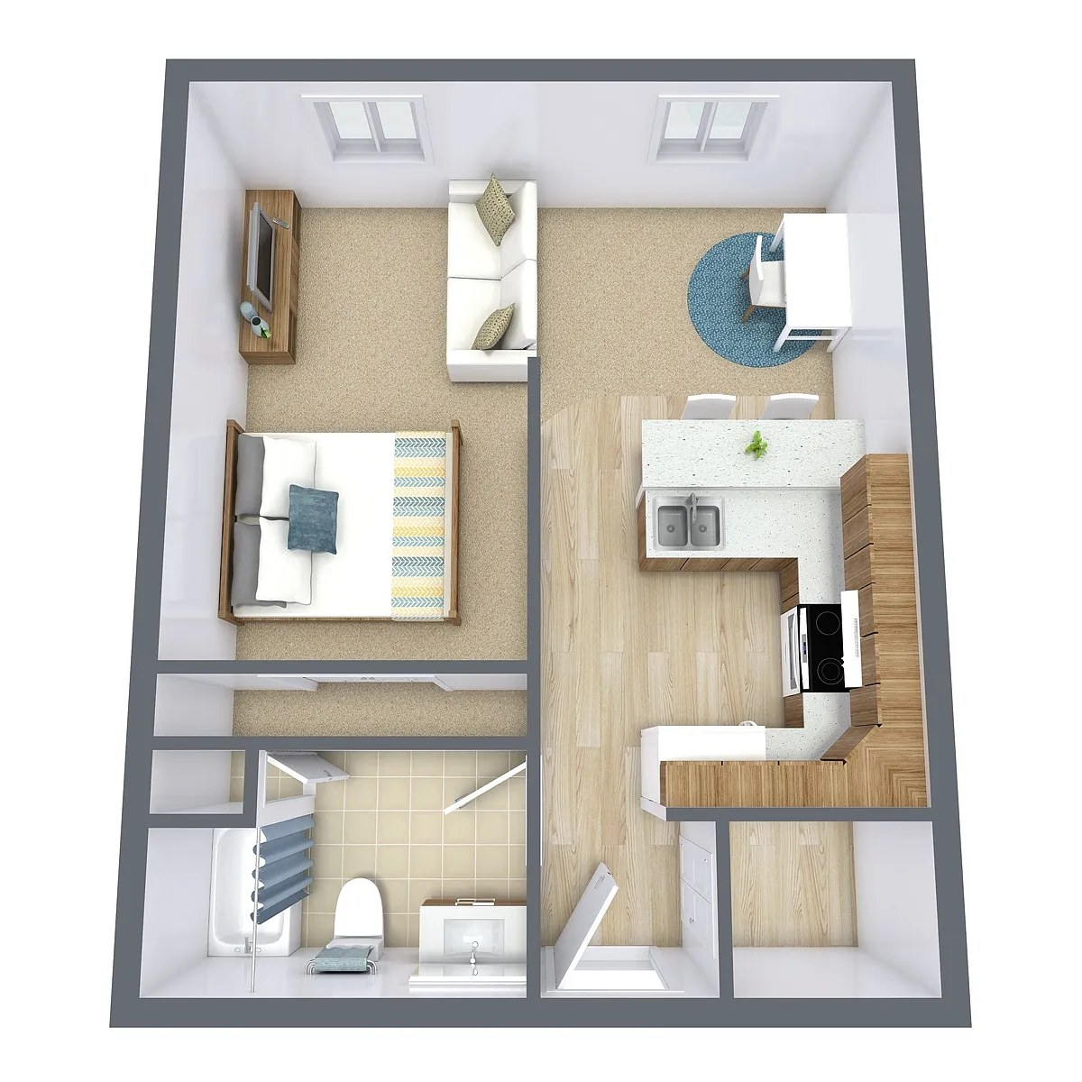 Floor plan Efficiency 01A