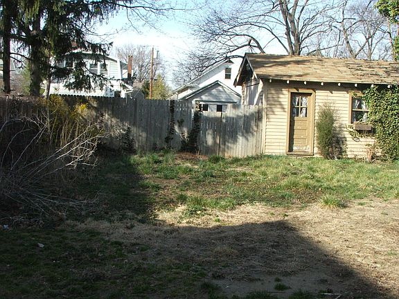 Backyard and garage