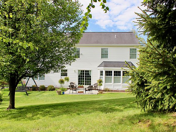 Concrete patio off kitchen