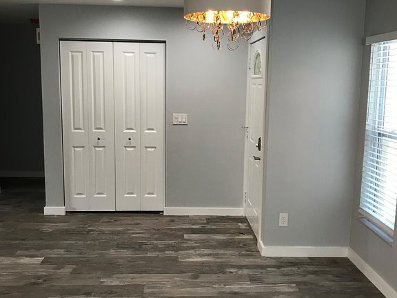 Entry way and dining room view.