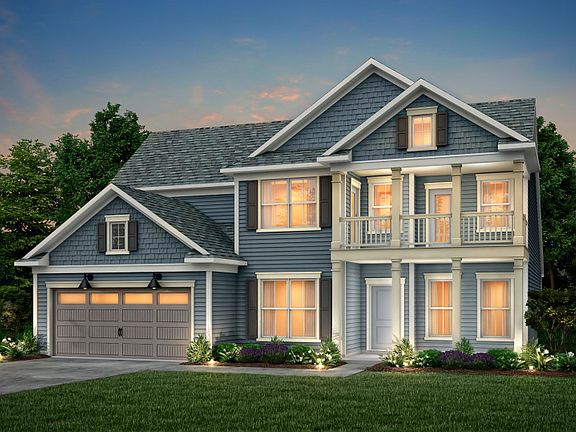 Vanderbilt Exterior 54 features siding, shakes, covered double front sitting porches and 2 car garag