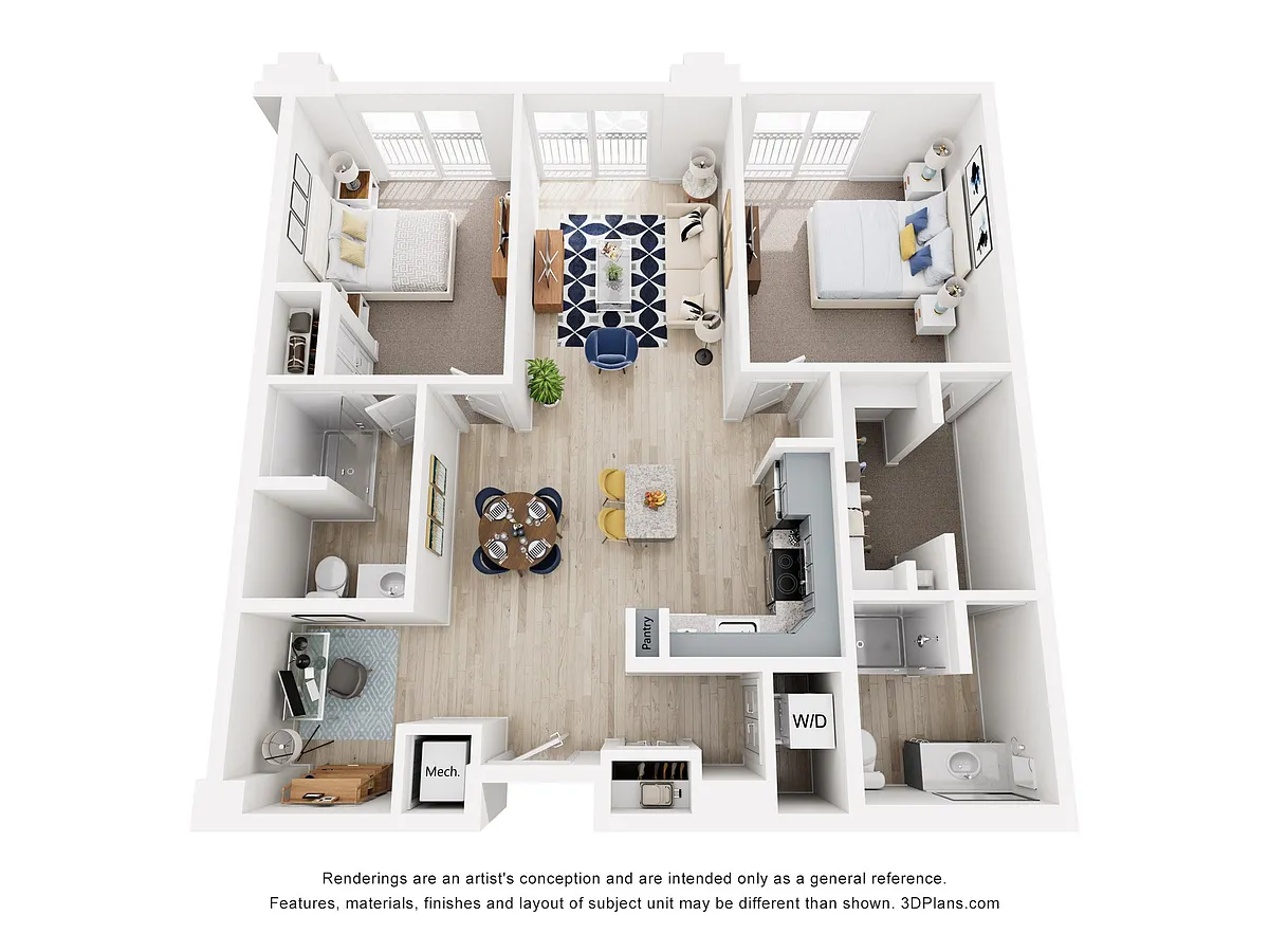 Floor plan Rome (+ Den)