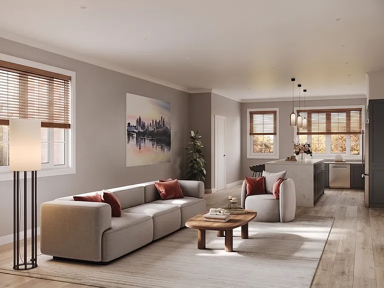 Render of Open Plan Living/Dining