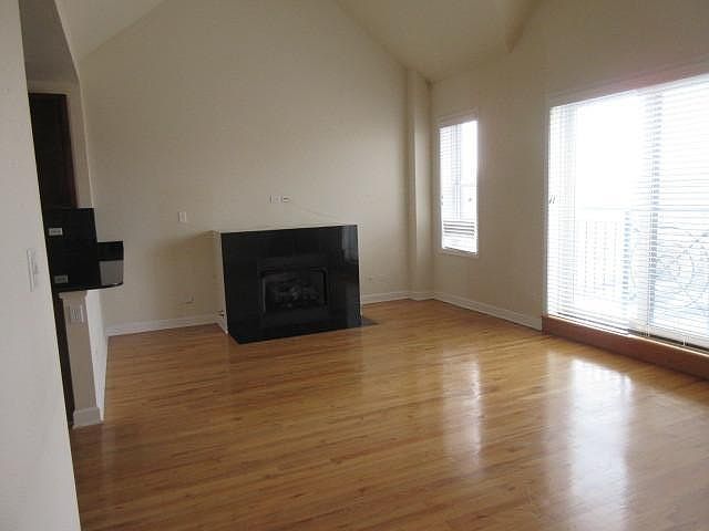 Living room with fireplace