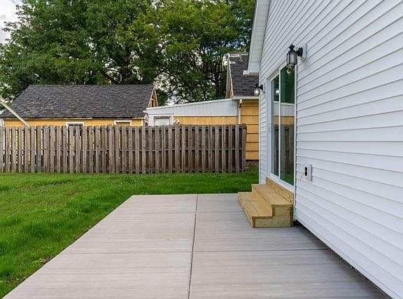 Rear concrete patio