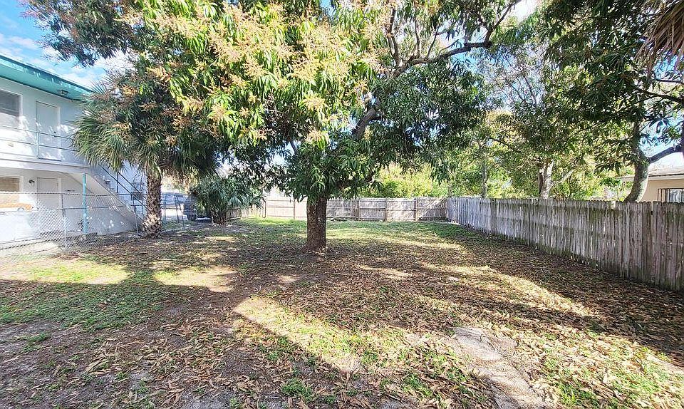 Fenced in backyard