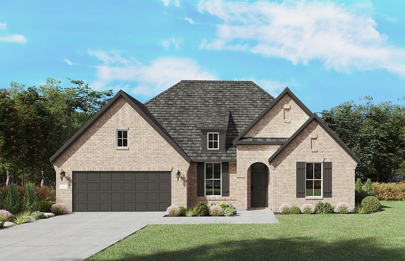 The Azle, a one-story new home design shown with home exterior FC 202