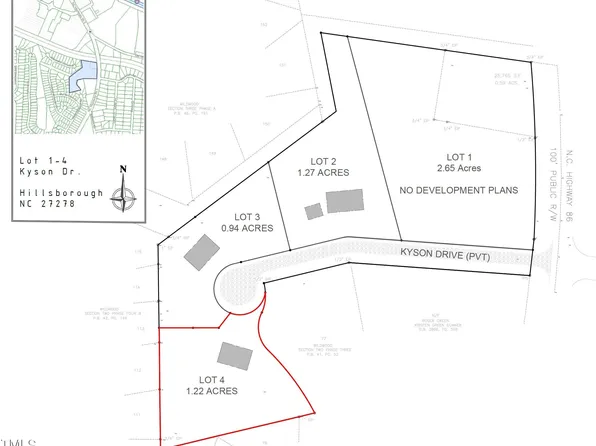 LOT 4 Kyson Dr Lot 4, Hillsborough, NC 27278