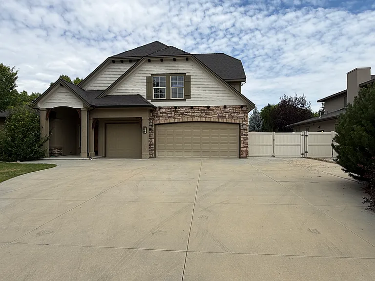 3 car garage and RV parking