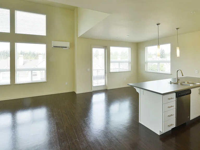 Phase 3 Kitchen and Living Room with Vaulted Ceilings