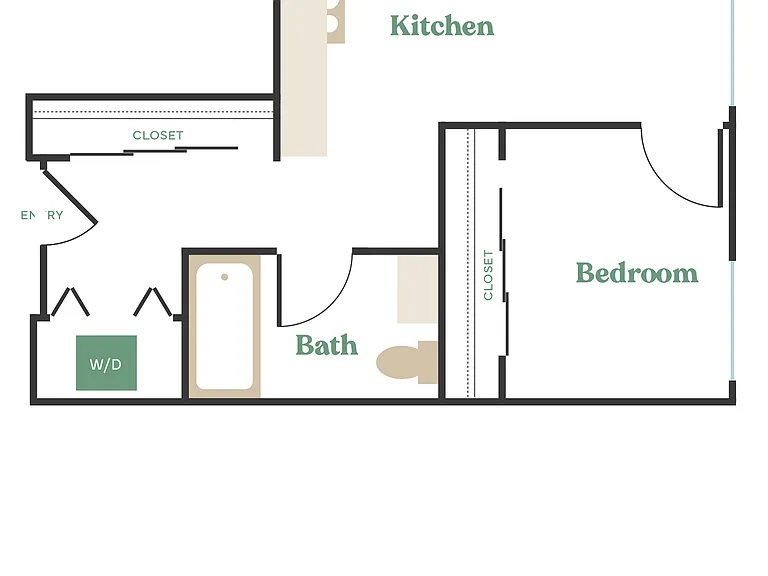 1 Bed, 1 Bath - Apt L ADA 1 Bed, 1 Bath - Apt L ADA