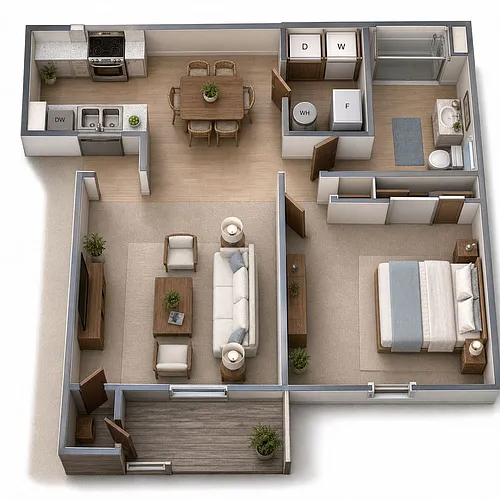 Floor plan One Bedroom