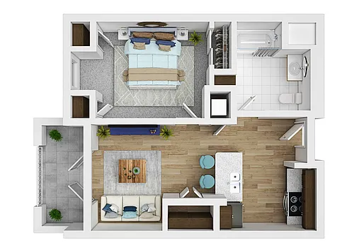 Floor plan One bedroom