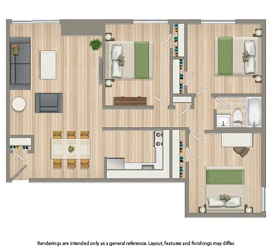 Floor plan Three Bedroom C