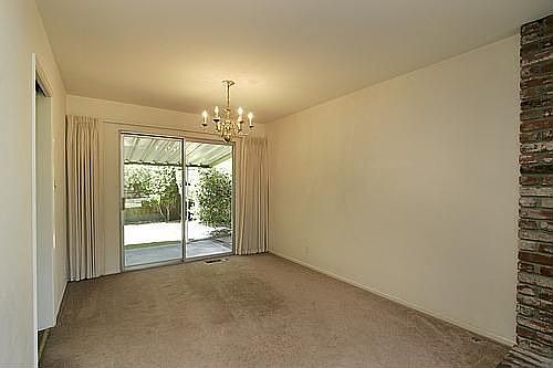 Dining area with patio access