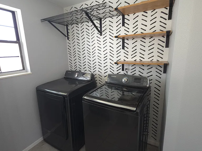 Downstairs bathroom & laundry room