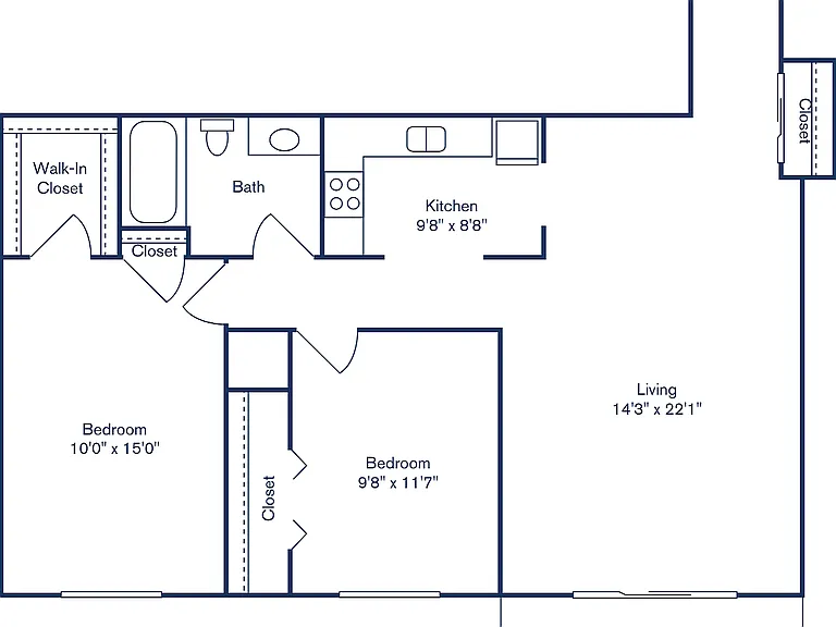 2 Bed, 1 Bath 854 sq.ft. 2 Bed, 1 Bath 854 sq.ft.