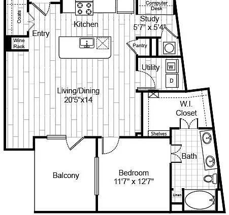 Floor plan A84
