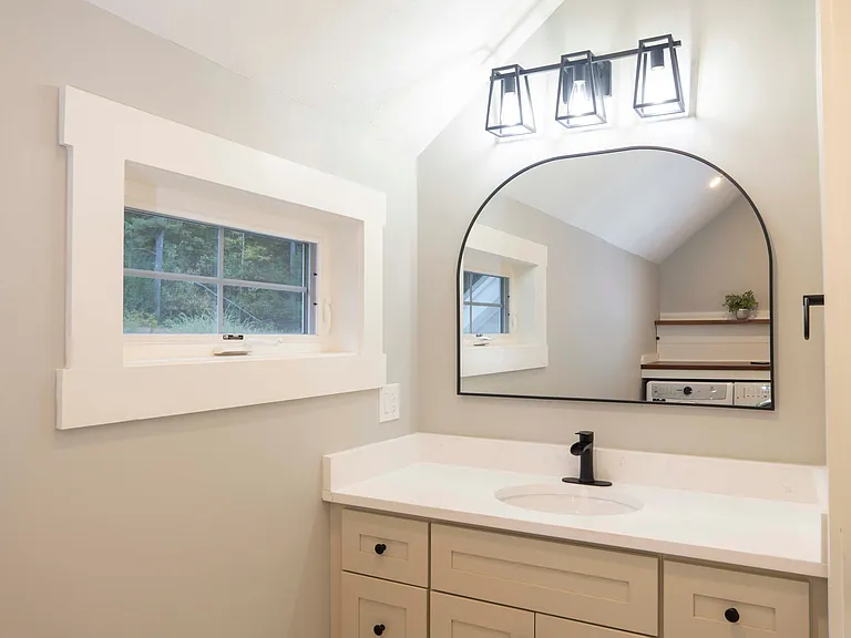Custom bathroom with laundry.