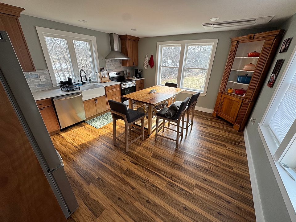 Kitchen with view of farm